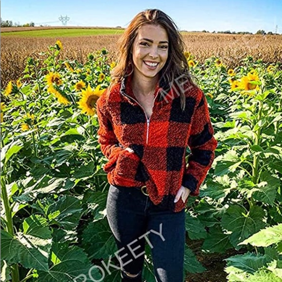 Amazon Fashion Plaid Fleece-Medium - Picture 7 of 11